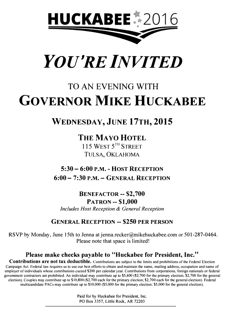 Huckabee Tulsa